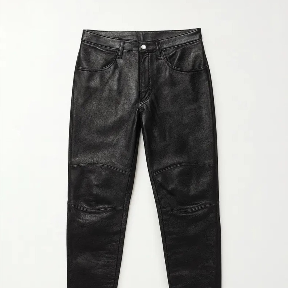 Vintage Black Leather Jeans